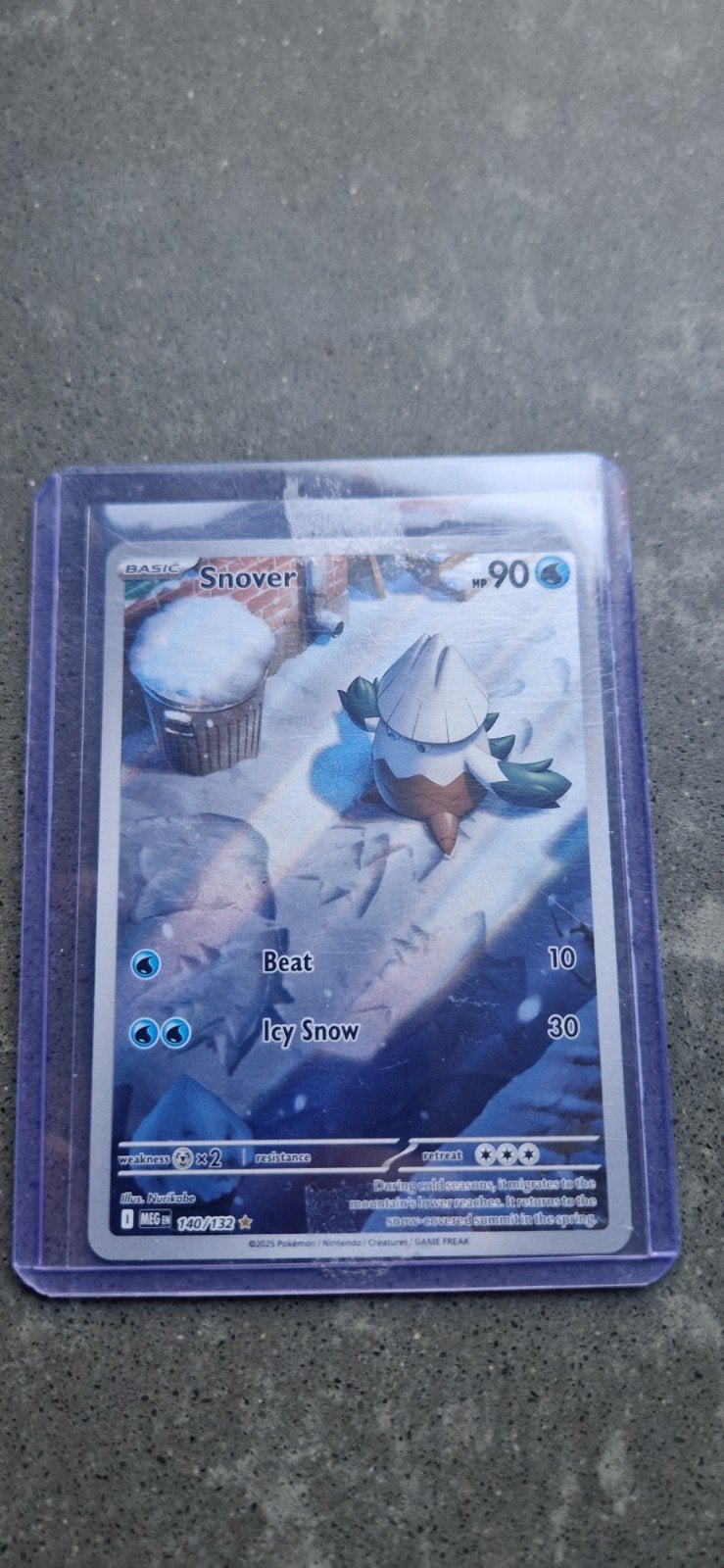 Pokémon Kaart Snover 140/132 (MEG) - Zo goed als nieuw, Ophalen of Verzenden