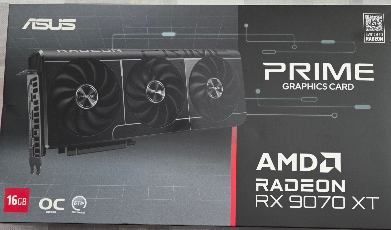 asus prime radeon rx 90 70 xt 16gb oc, Computers en Software, AMD, GDDR6, PCI-Express 4, Nieuw