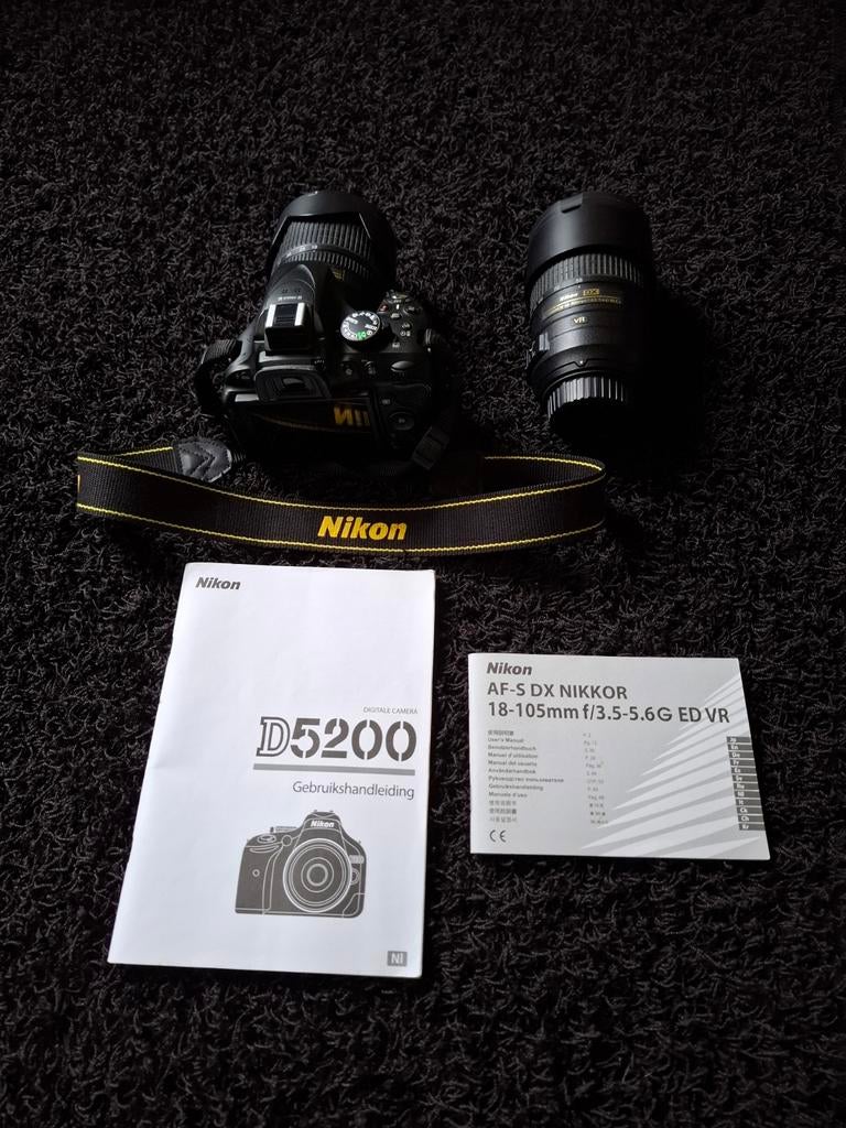 Nikon D5200 spiegelreflexcamera met 2 lenzen, Spiegelreflex, Ophalen of Verzenden, Zo goed als nieuw, Nikon