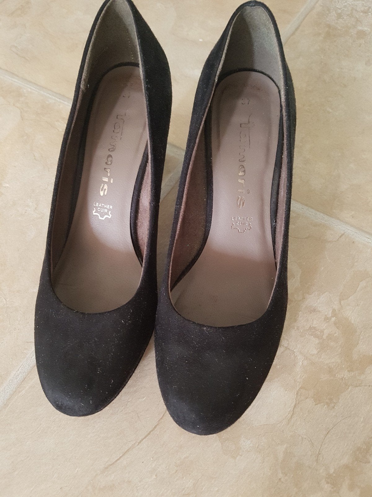 Tamaris pumps: zwart suède maat 37, Tamaris, Pumps, Zwart, Ophalen of Verzenden