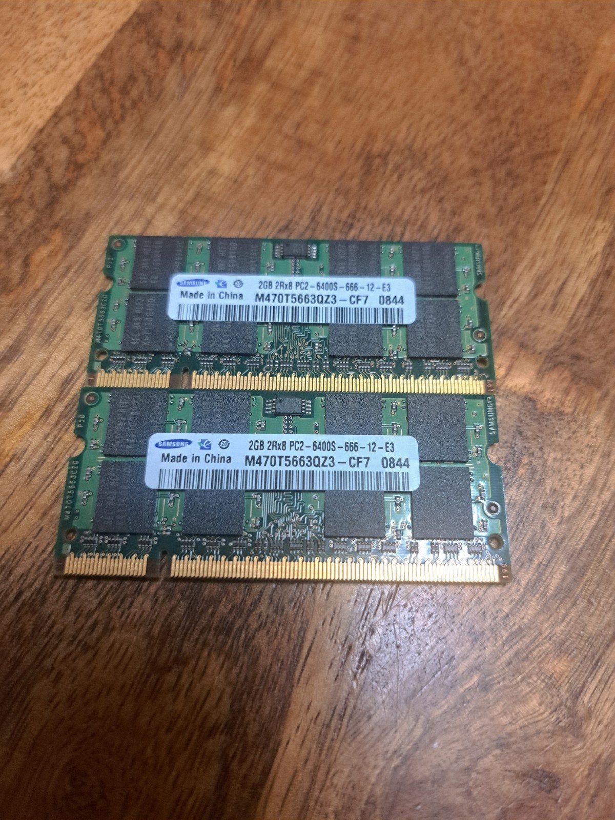 2x 2GB Samsung DDR2 RAM PC2-6400S Laptop Geheugen, Computers en Software, Gebruikt, Ophalen of Verzenden, DDR2, Laptop