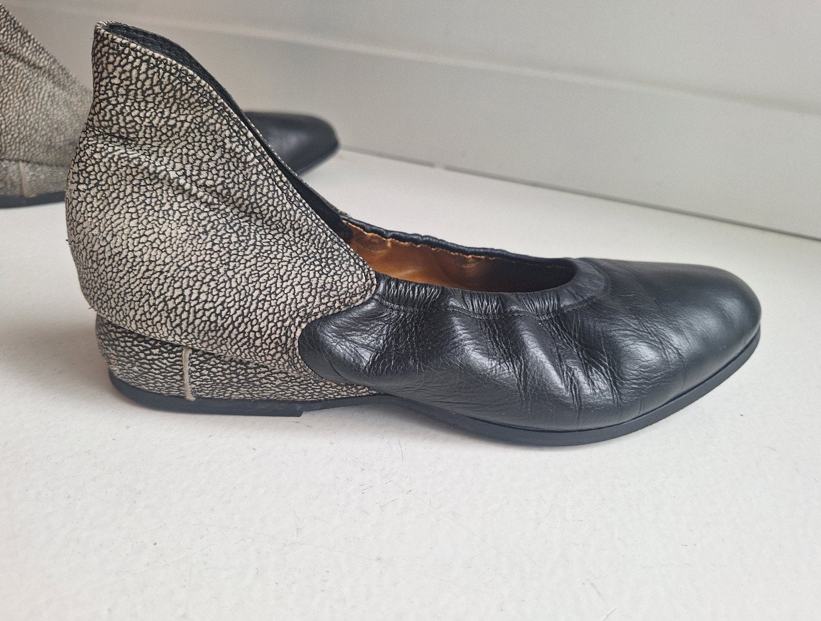 Jan Jansen vintage leren schoenen maat 40-42, Jan jansen, Zwart, Ophalen of Verzenden, Sneakers of Gympen