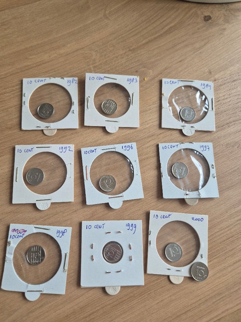 11x 10 cent Beatrix, Postzegels en Munten, Ophalen of Verzenden, Koningin Beatrix, 10 cent, Setje