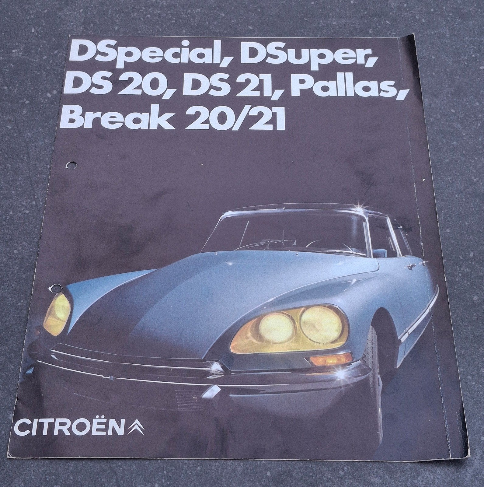 Citroen DS snoek autofolder / Nederlandstalig, Ophalen of Verzenden, Gelezen, Citroën