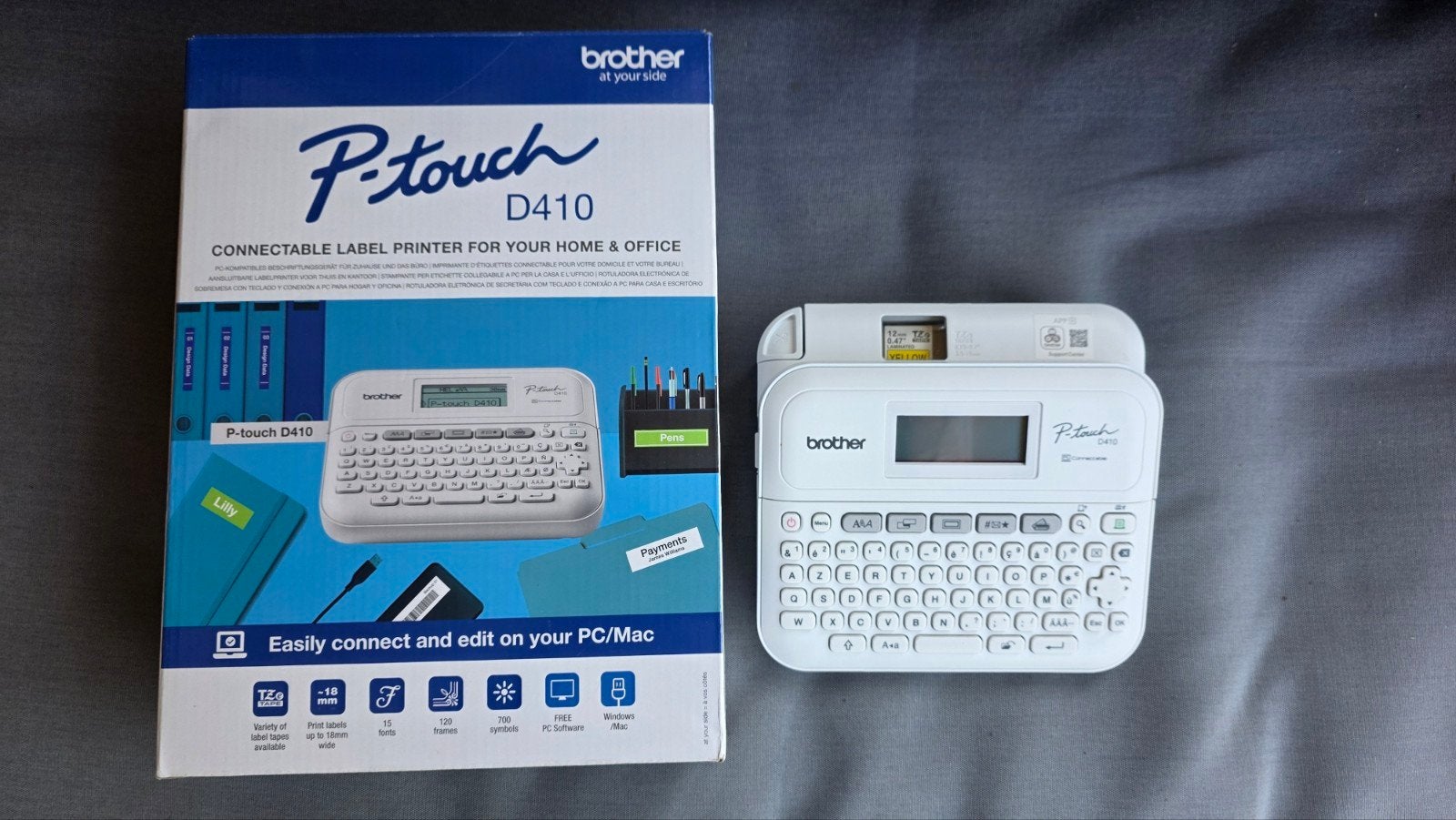 Brother P- touch D410 nieuw met doos, Computers en Software, Nieuw, Ophalen of Verzenden, Azerty, Brother