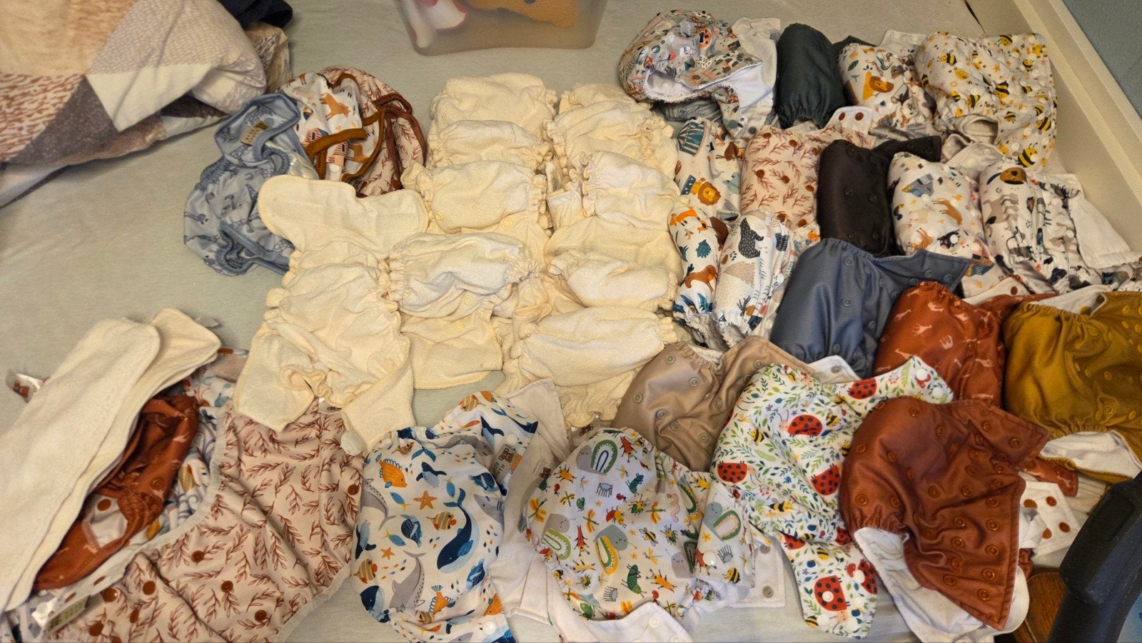 27 Wasbare luiers 3 luierbroekjes en 3 zwemluiers Happy Bear, Ophalen, Jongetje of Meisje, One size, Happy bear