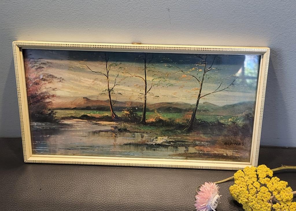 Schilderijtje reproductie 31,5x16,5 cm, Ophalen of Verzenden