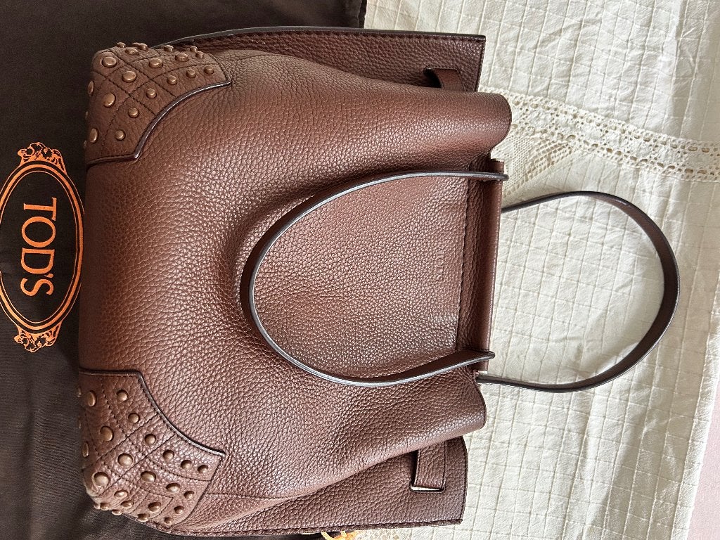 Tod’s Gommini tote bag – chocoladebruin, authentiek, Ophalen of Verzenden, Gebruikt, Bruin, Shopper
