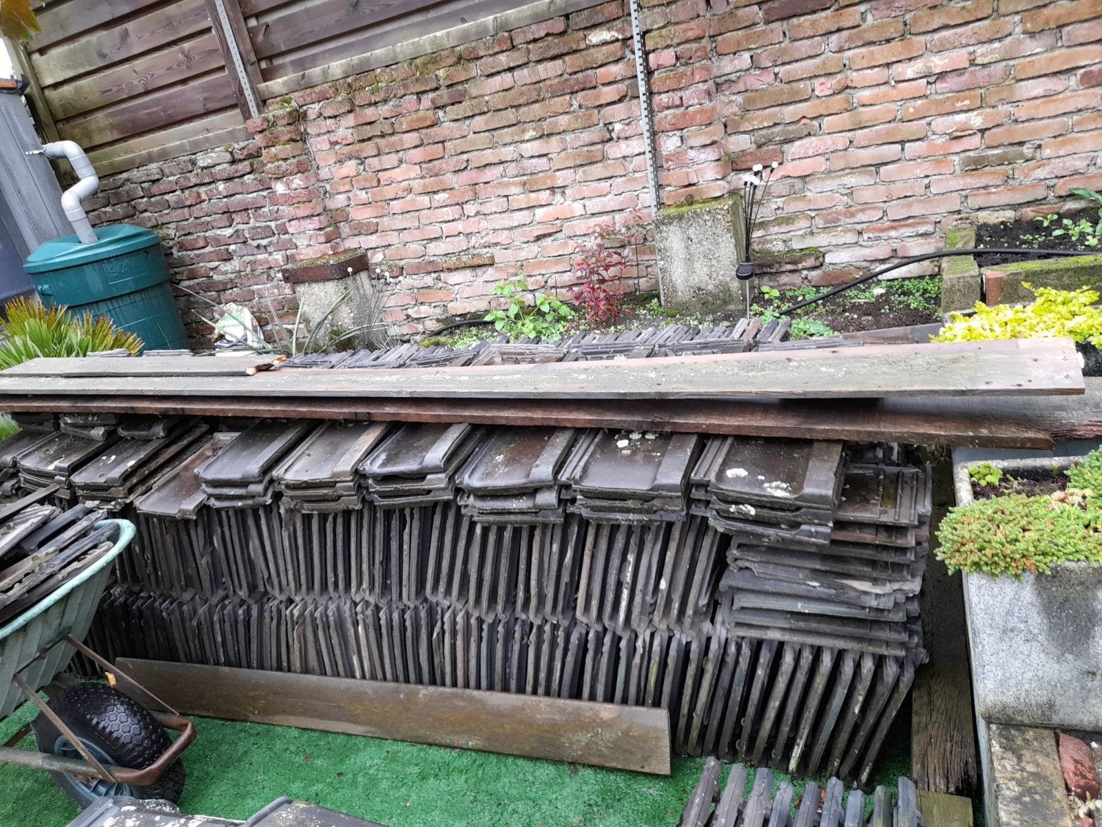 Gebruikte dakpannen, Tules d'nor, Doe-het-zelf en Verbouw, Dakpannen en Dakbedekking, Ophalen, Gebruikt, Steen of Klei, 15 m² of meer