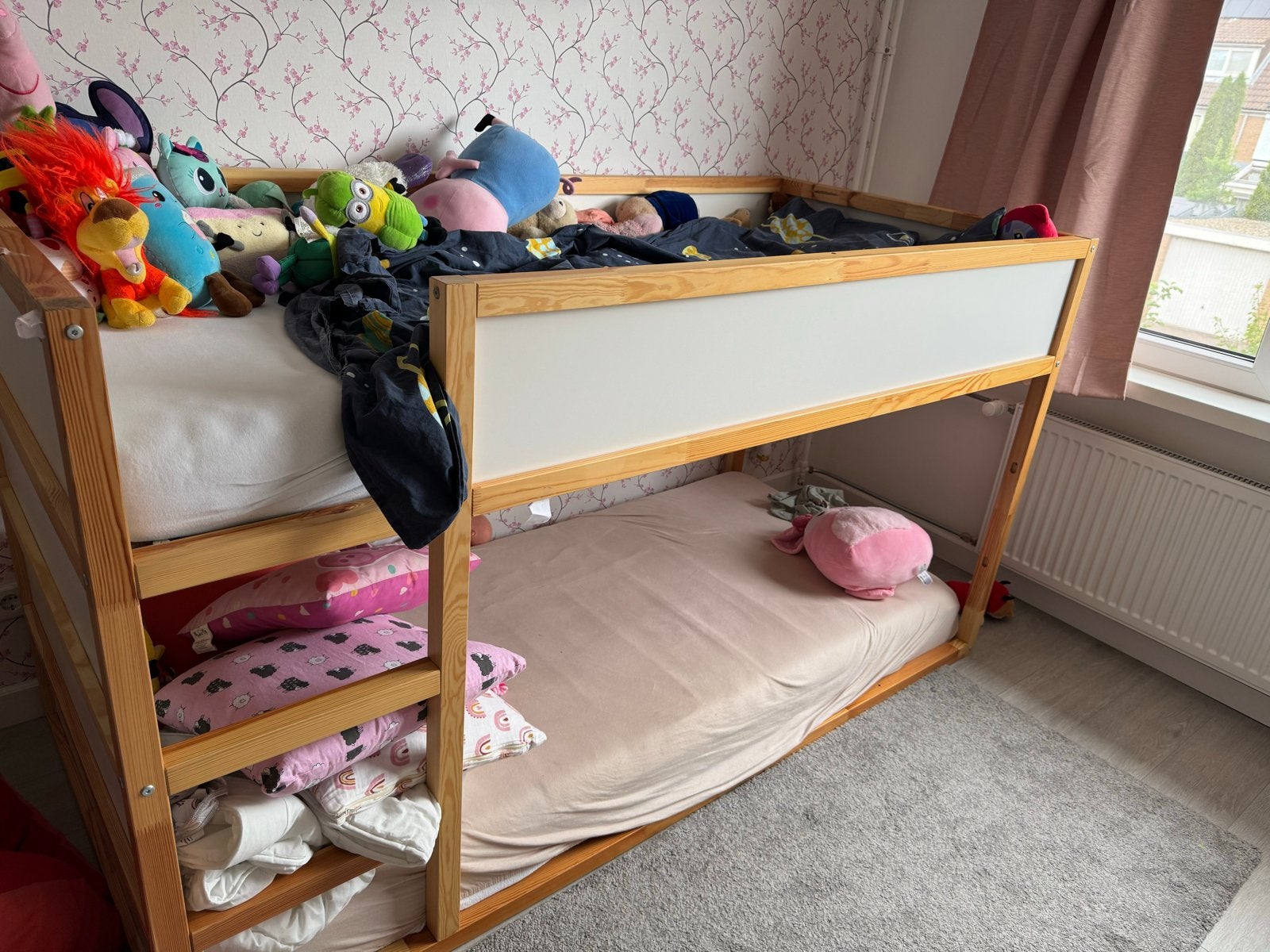 Stapelbed/halfhoogslaper 2 stuks, Ophalen, Gebruikt, 90 cm, Eenpersoons