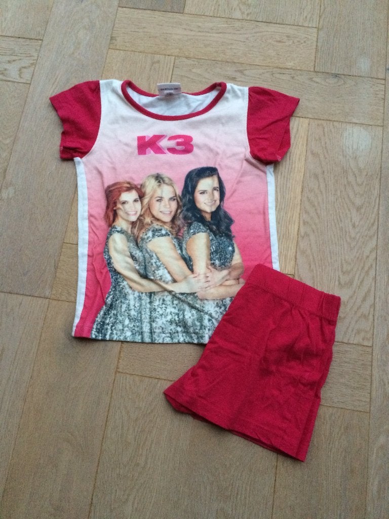 Leuke nog erg nette shortama van K3 maat 110/116, Nacht- of Onderkleding, Gebruikt, Meisje, K3