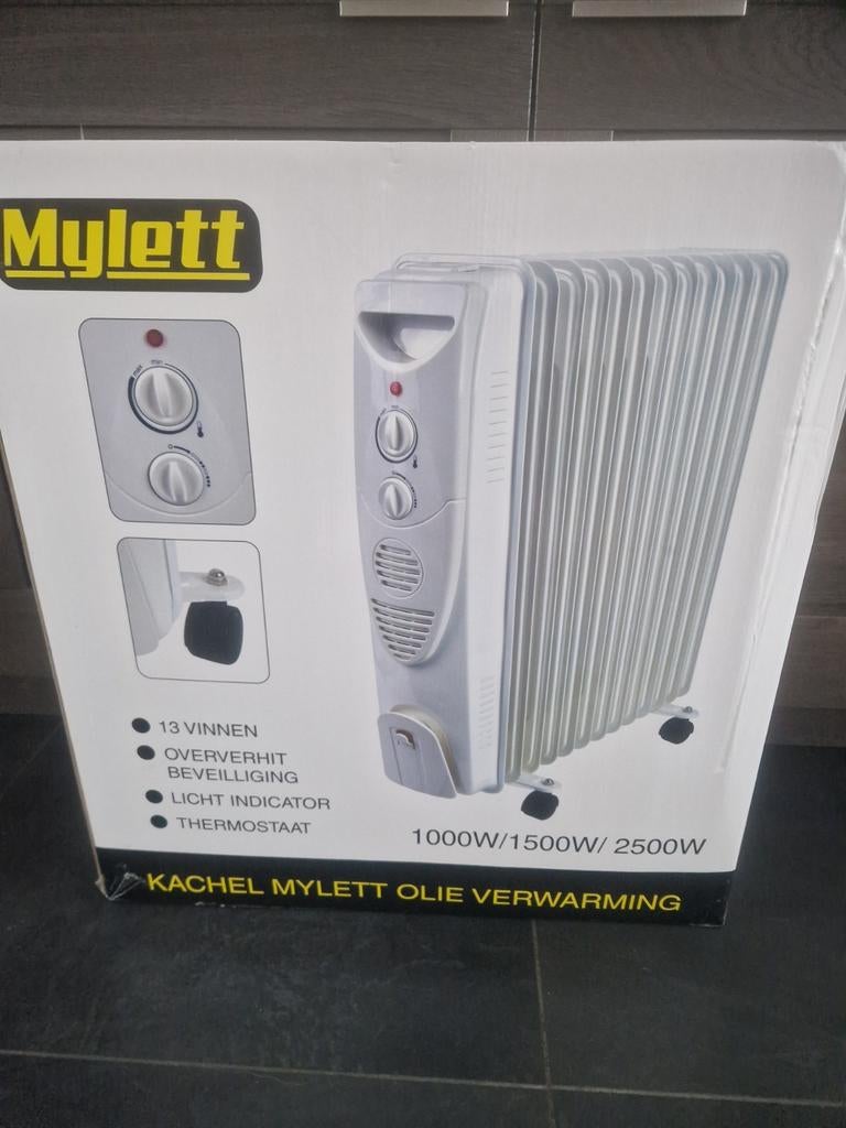 Mijlett olie gevulde radiator kachel 1000W/1500W/2500W, Ophalen, Nieuw, Overige brandstoffen