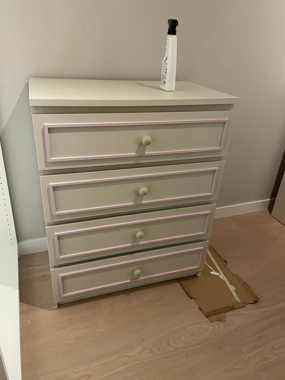 Ikea Malm kast - baby commode, opgeknapt in Portland Stone, Ophalen, Gebruikt