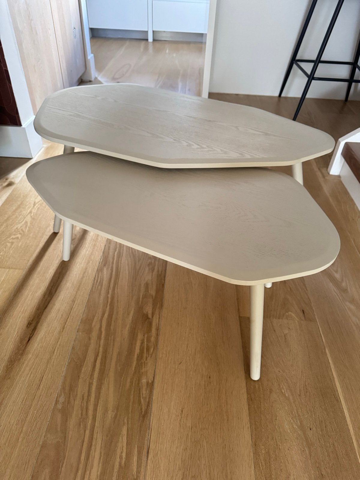 WOOOD Bijzettafel Davina Dust - set van 2, Ophalen, Minder dan 45 cm, Gebruikt, 55 tot 75 cm