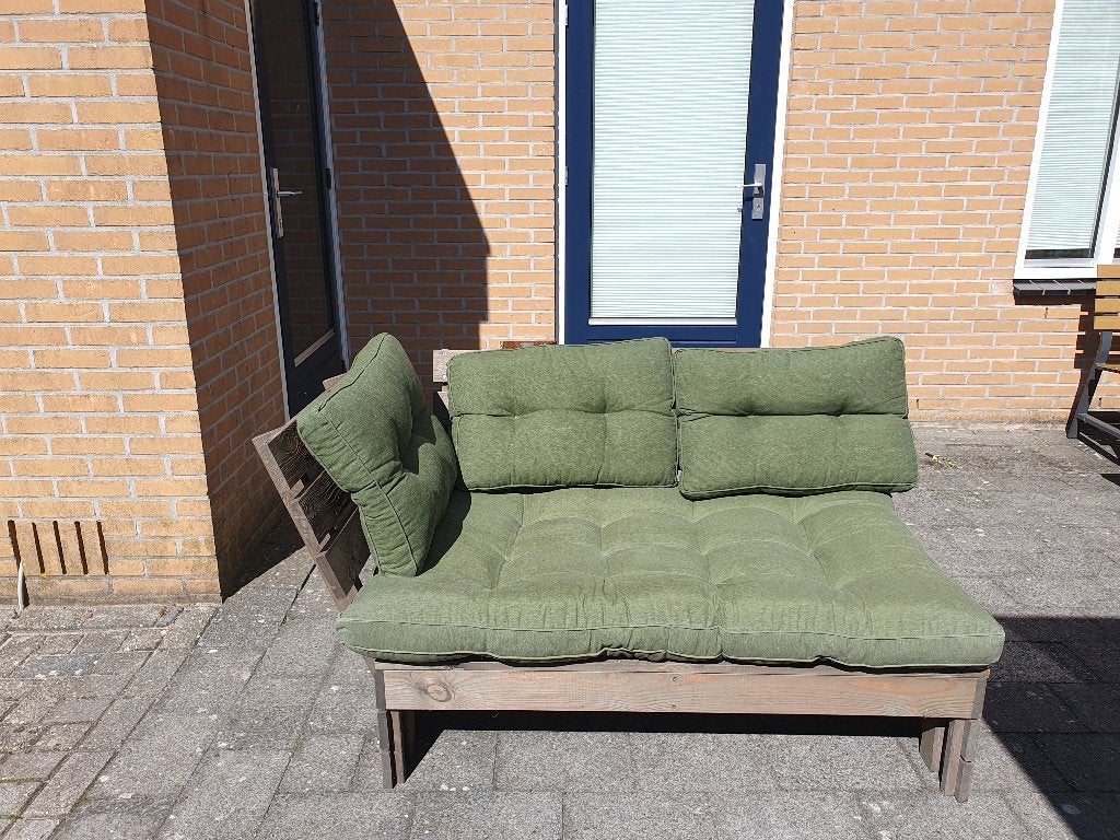 Steigerhouten bankje, Ophalen, Gebruikt, Hout