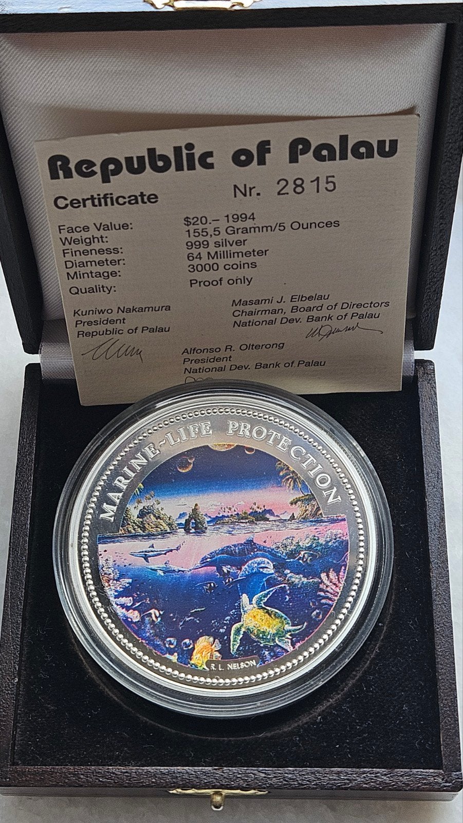 5 ounce eepublic of palau, Postzegels en Munten, Ophalen of Verzenden