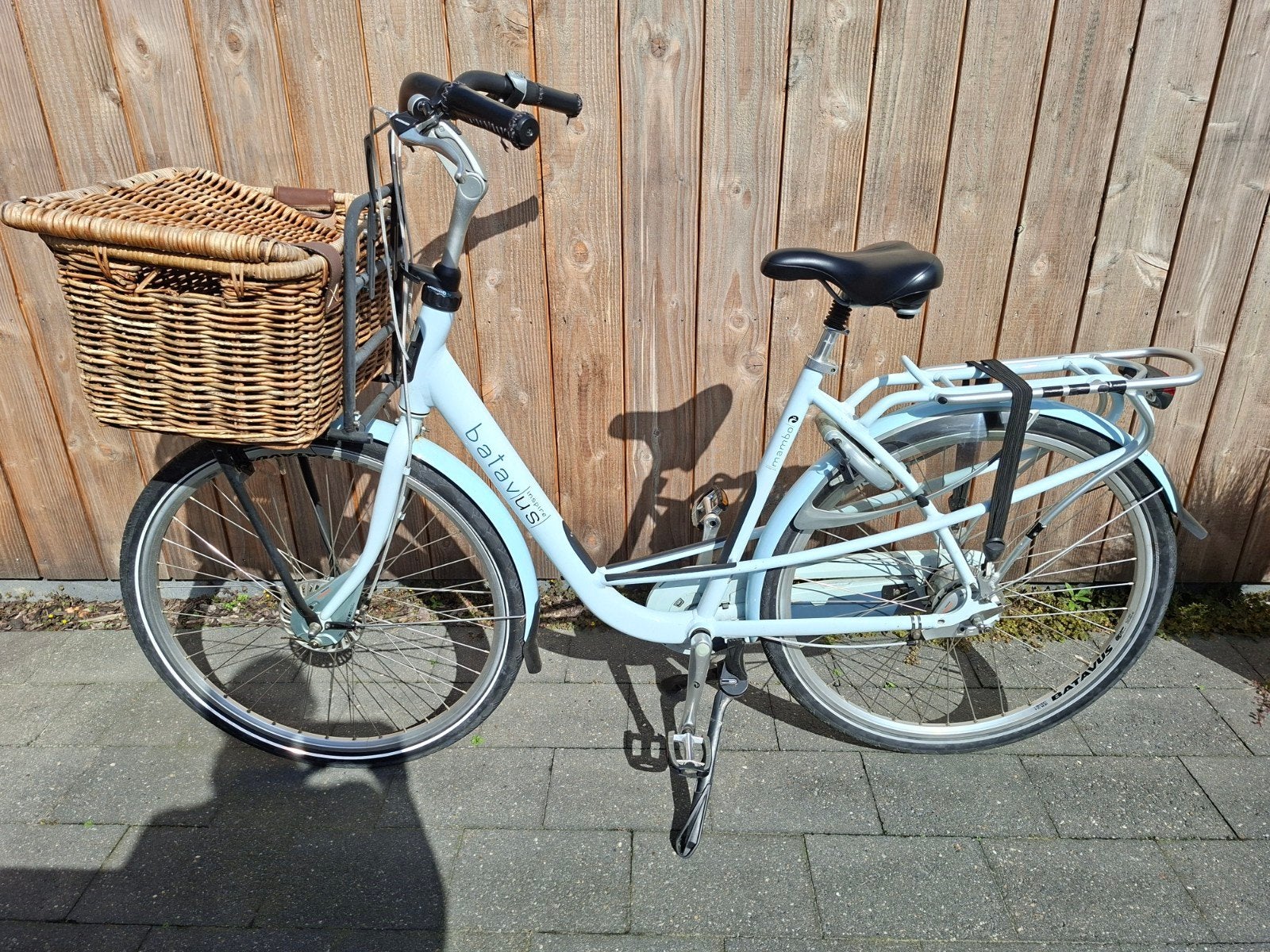 Batavus mambo DLX moederfiets lichtblauw, Ophalen, Gebruikt, Versnellingen, Batavus