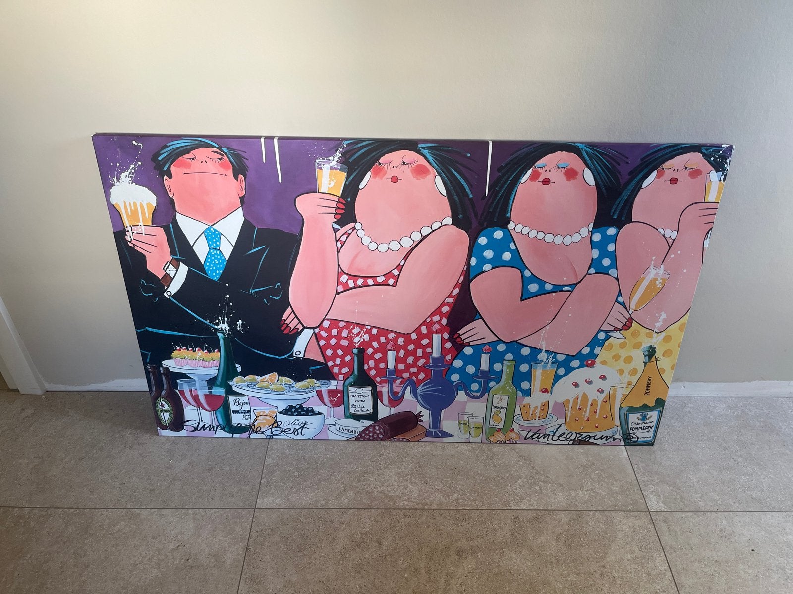 El van Leersum Artprint op Canvas - Limited Edition, Antiek en Kunst, Kunst | Schilderijen | Modern, Ophalen, Figuren, Print, Gelimiteerde oplage