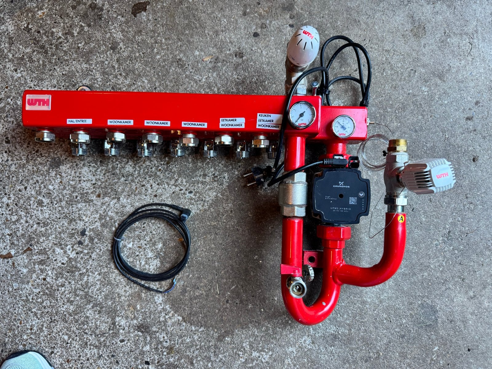 WTH Vloerverwarming verdeler met Grundfos pomp, Ophalen, 30 tot 80 cm, Gebruikt, Overige typen