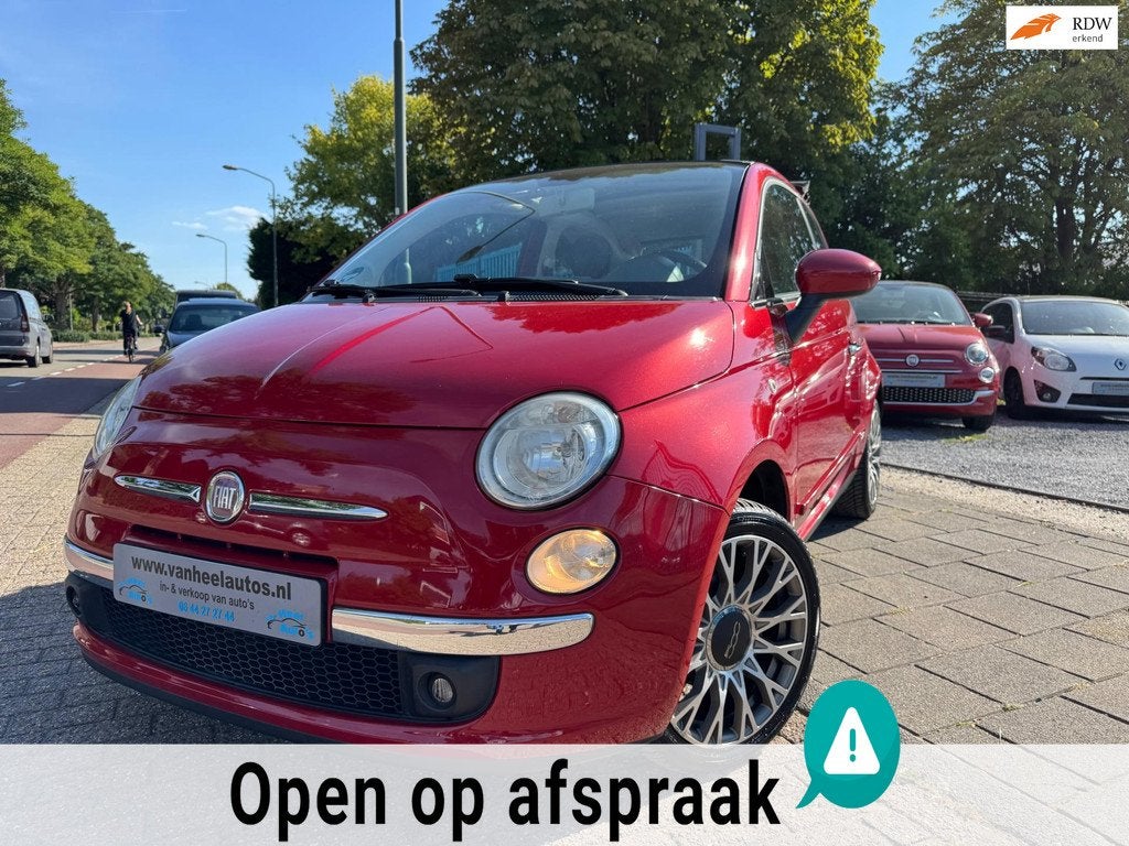 Fiat 500 C 1.2 A-C Elek Pakket Lmv Pdc Nw Apk, Gebruikt, 4 cilinders, Leder en Stof, Bedrijf