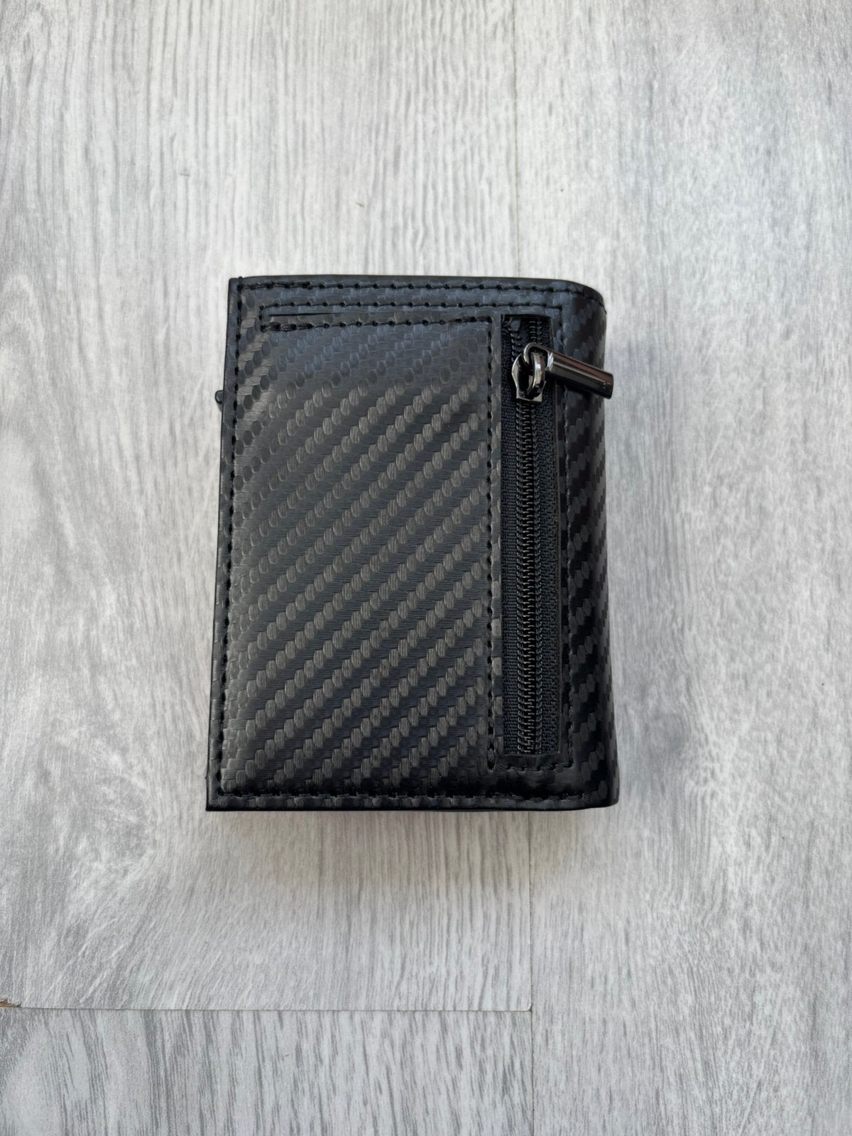 Magnetische Herenportemonnee met rits, Ophalen of Verzenden, Zo goed als nieuw, Zwart