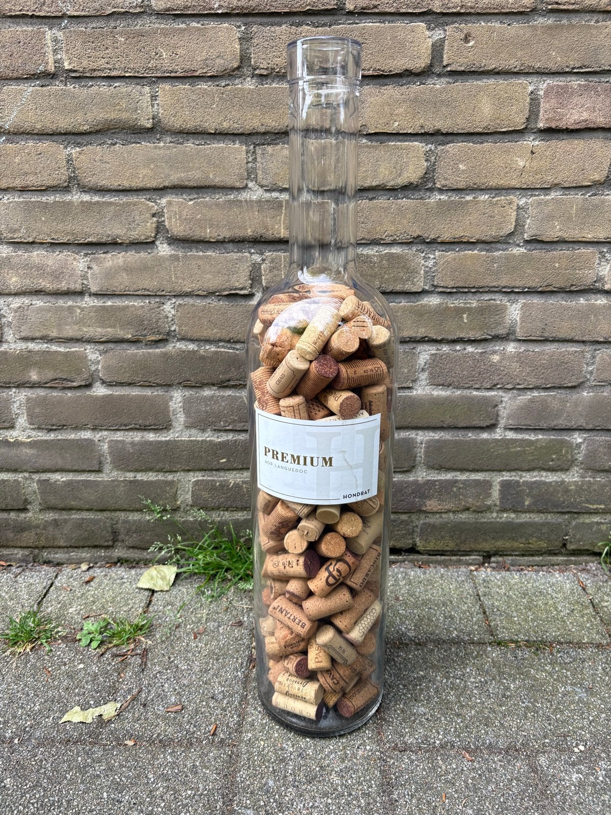 6 liter Rosé fles, Ophalen of Verzenden, Gebruikt, Meerkleurig, Glas