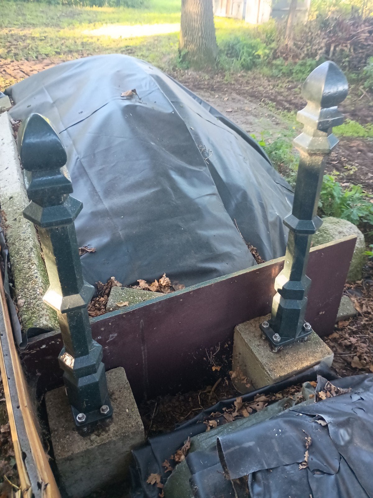 Decoratieve gietijzeren palen - Tuinornament, Tuin en Terras, Ophalen, Gebruikt