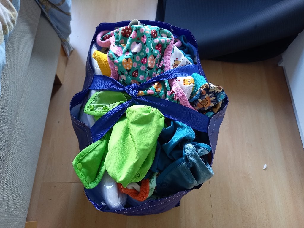 Wasbare luiers, Ophalen, Gebruikt