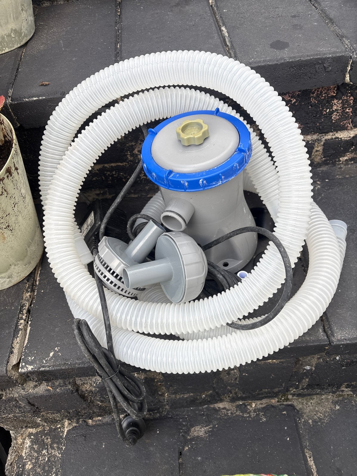 Zwembadpomp met slangen en accessoires, Ophalen of Verzenden, Gebruikt, Zwembadpomp