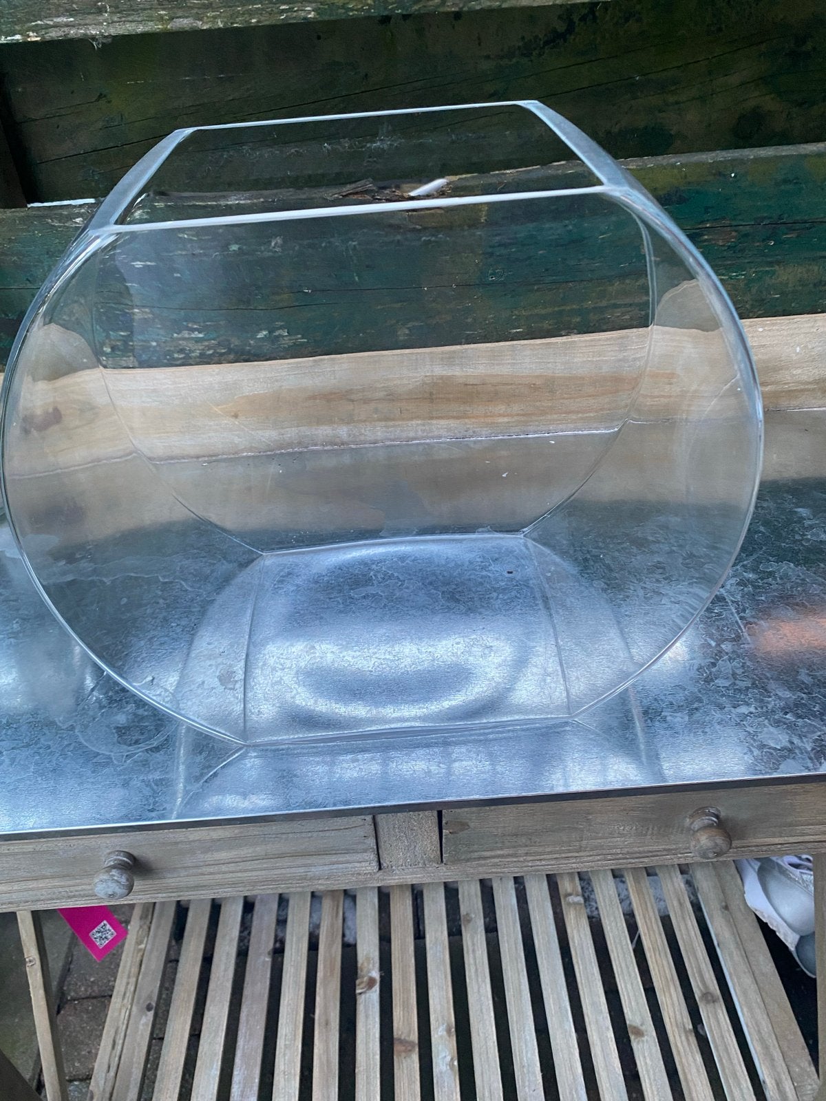 Mooie glazen vaas/aquarium, Ophalen of Verzenden, Gebruikt, Transparant, Glas