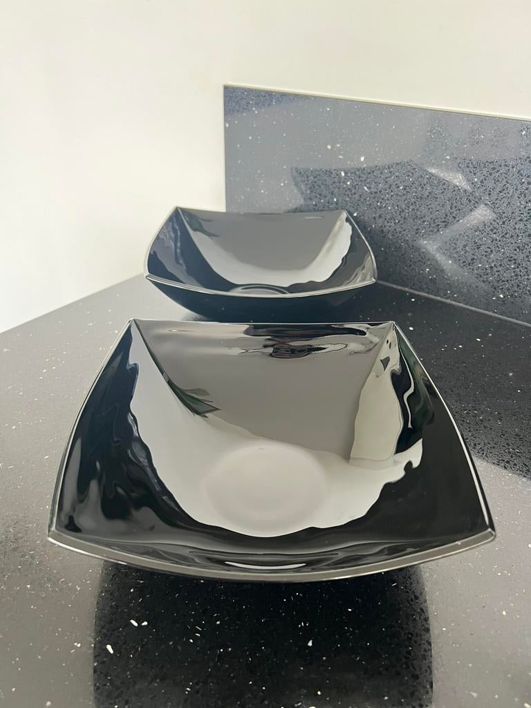 2 set witte Luminarc vierkant schalen, Ophalen of Verzenden, Zo goed als nieuw