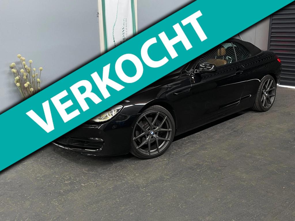 BMW 6-serie Cabrio 640i M6 Nieuwe Model Black on Black!, Auto's, BMW, Euro 5, Gebruikt, Zwart, Cabriolet