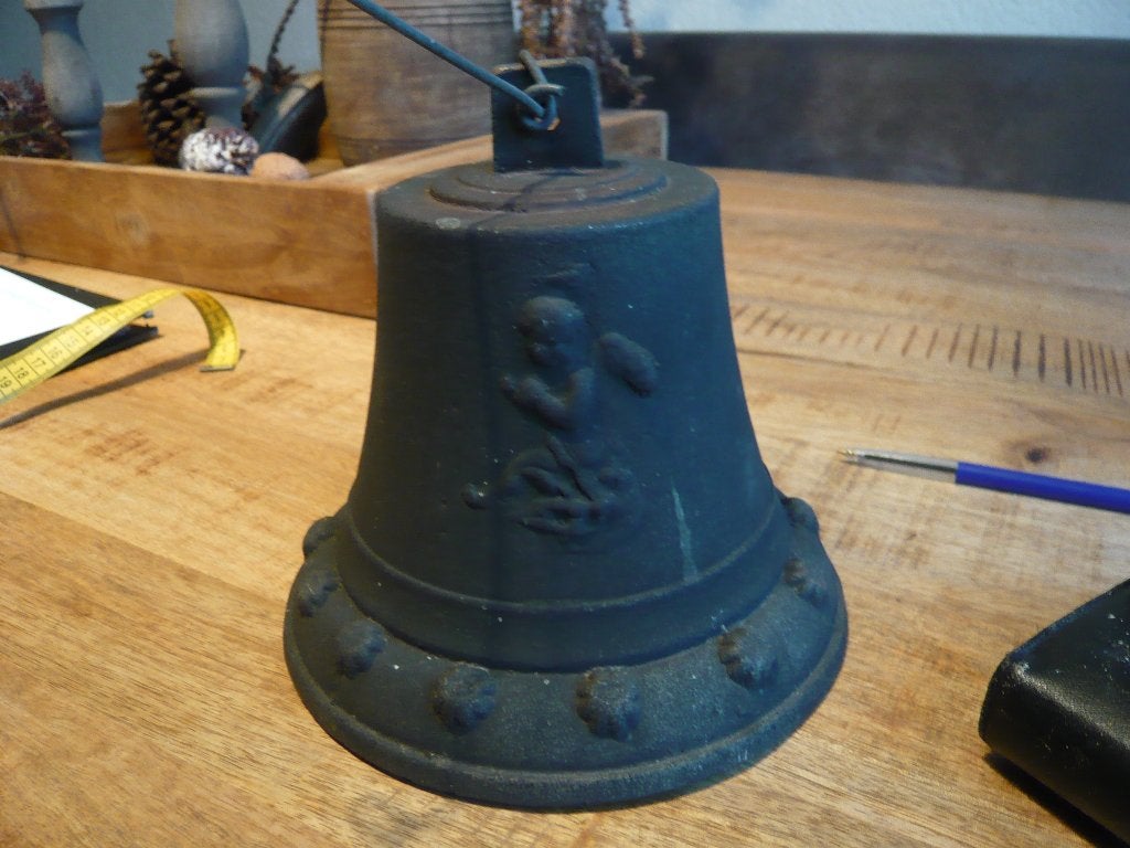 antieke bronzen bel/klok, Antiek en Kunst, Antiek | Koper en Brons, Ophalen of Verzenden