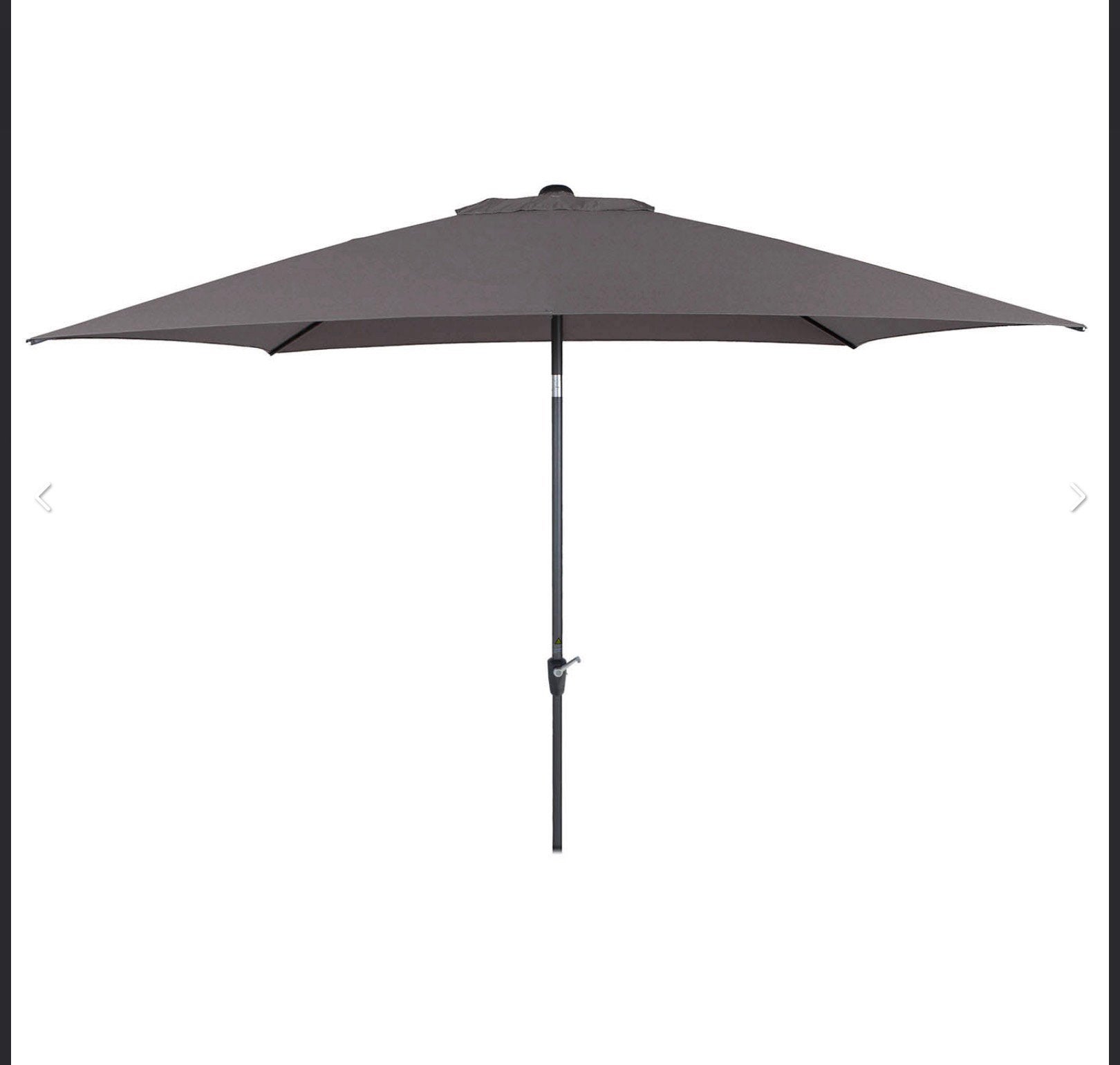 Rhino parasol 200x300, kleur grijs met betonvoet, Tuin en Terras, Ophalen, Kantelbaar, Nieuw, Stokparasol