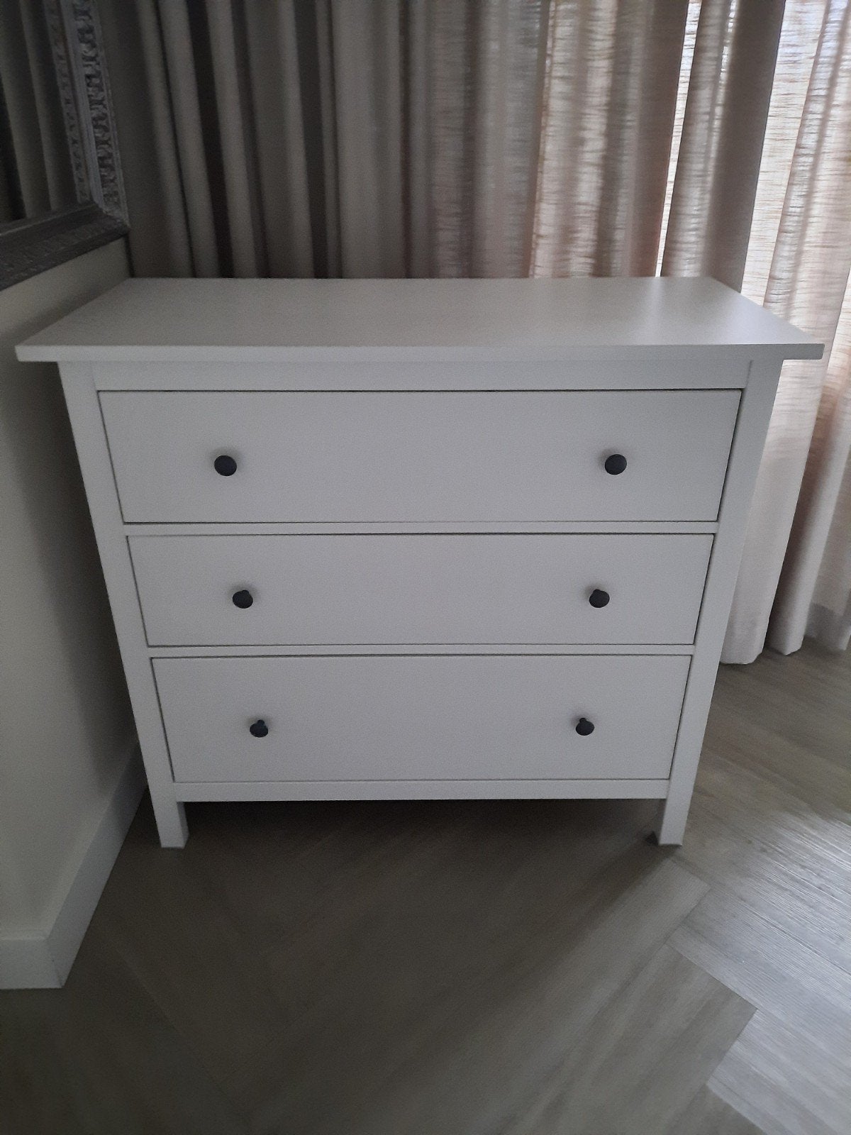 Mooie Hemnes 3 ladekast wit, Ophalen, 100 tot 150 cm, 3 of 4 laden, Minder dan 100 cm
