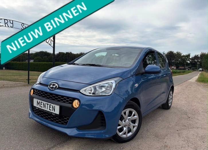 Hyundai i10 1.0i 66pk 2017 Blauw airco, Auto's, Stof, Euro 6, Blauw, Bedrijf