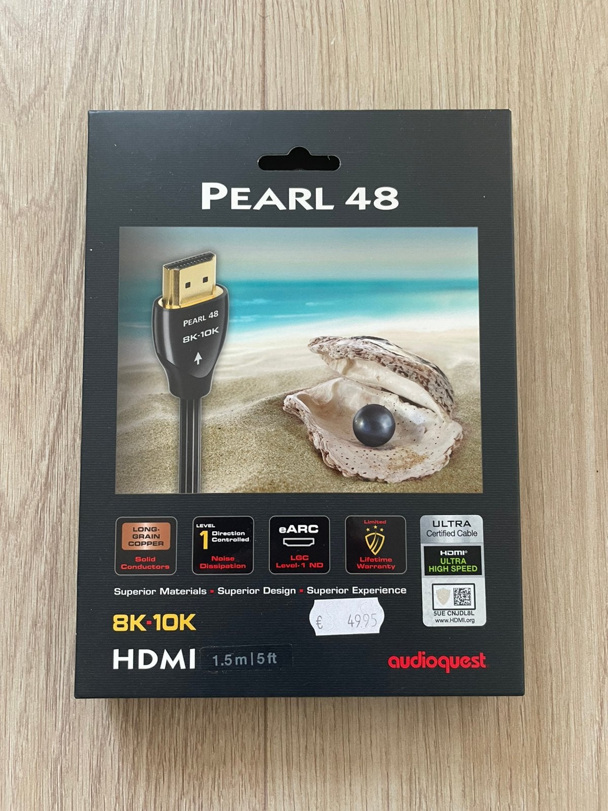 AudioQuest Pearl 48 HDMI kabel - 1.5 meter, Ophalen of Verzenden, Zo goed als nieuw, Minder dan 2 meter, HDMI-kabel