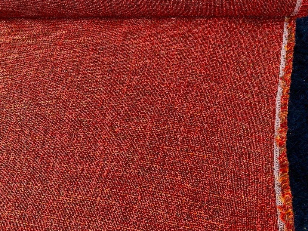 Keymer herning 52; rood+oranje; 4,7 meter meubelstof NU 212€, Wol, 120 cm of meer, Oranje, Ophalen of Verzenden