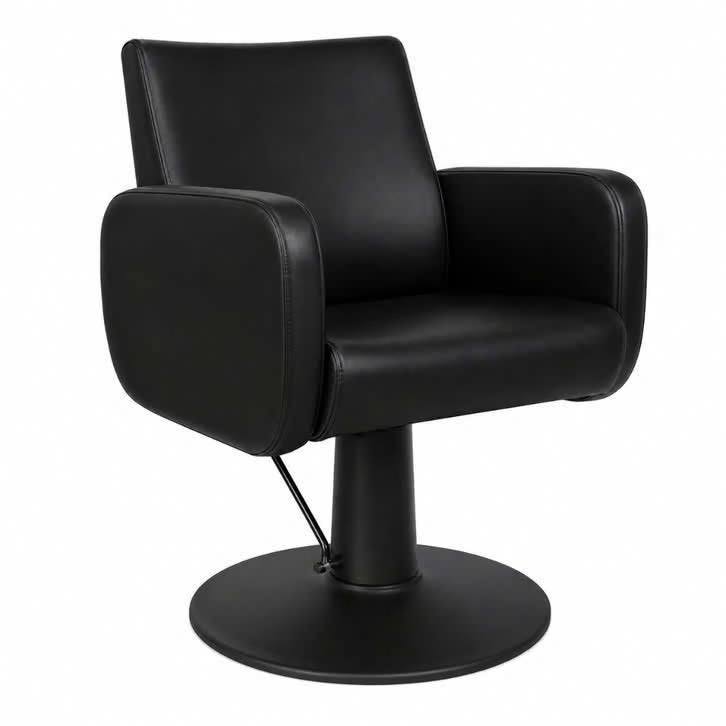 Kappersstoel Valento Black pompstoel knipstoel kapsalon, Nieuw, Ophalen of Verzenden, Modern, Vijf, Zes of meer stoelen