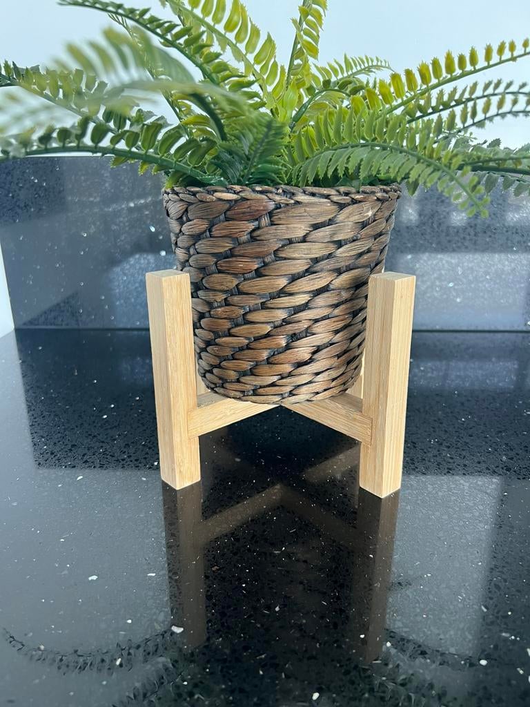 Nieuw plantenstandaard van bamboe., Ophalen of Verzenden, Nieuw, Rond, Hout