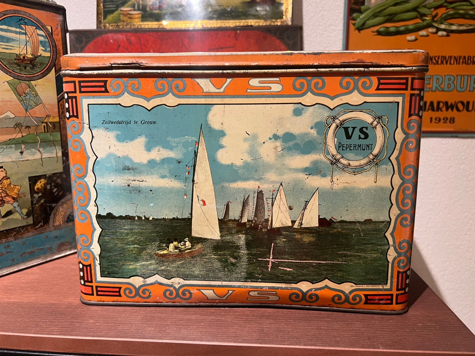 VS Pepermunt winkelblik, Verzamelen, Blikken, Ophalen of Verzenden