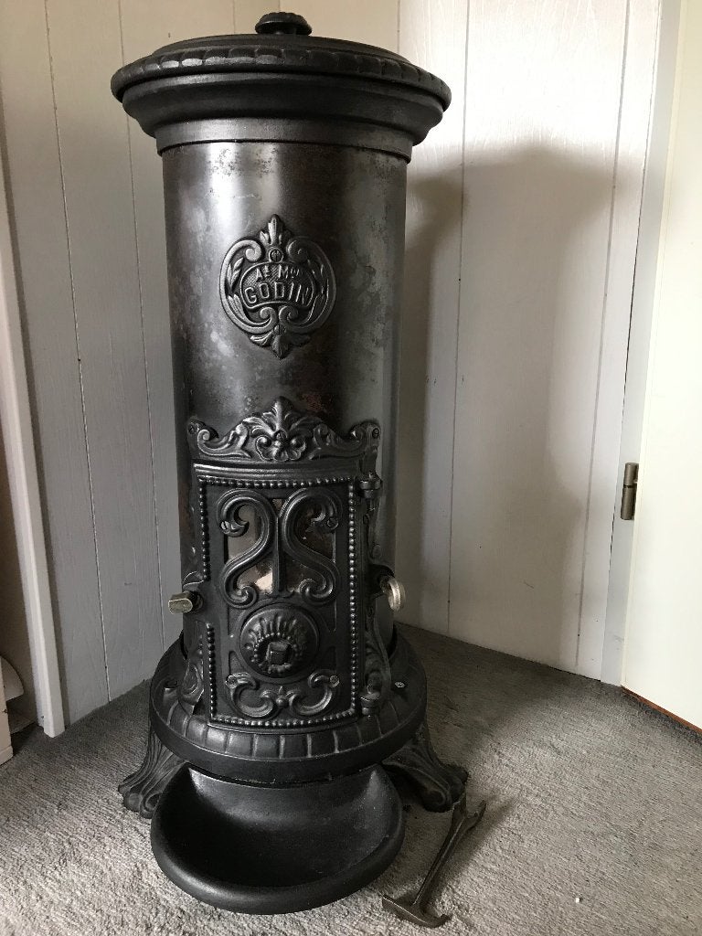 In zeer goede staat Godin houtkachel/allesbrander, Ophalen, Zo goed als nieuw, Overige brandstoffen, Houtkachel