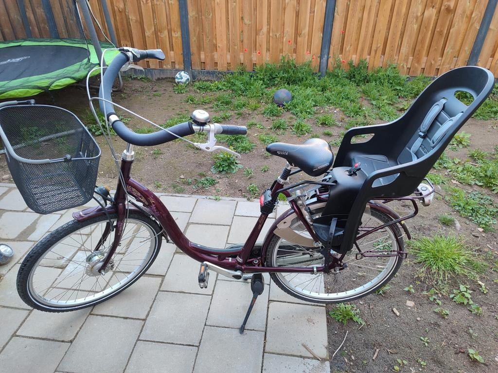 Sparta Amazone mamafiets met kinderstoeltje, Fietsen en Brommers, Velgrem, Ophalen, Overige merken, 53 tot 56 cm