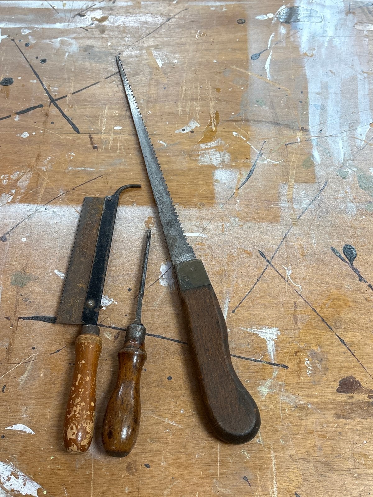 Antiek handgereedschap: guts, kapzaag, schrobzaag (set/los), Antiek en Kunst, Ophalen of Verzenden