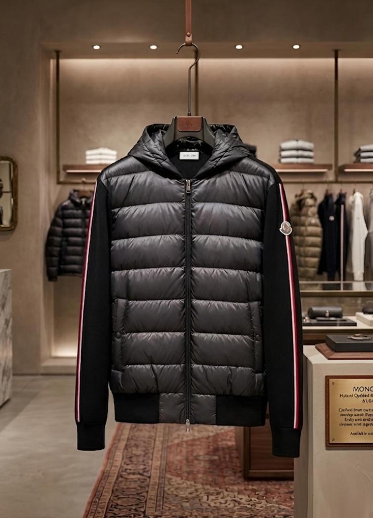 MONCLER tricolor trim zip up cardigan, Ophalen of Verzenden, Nieuw, Overige maten, Zwart