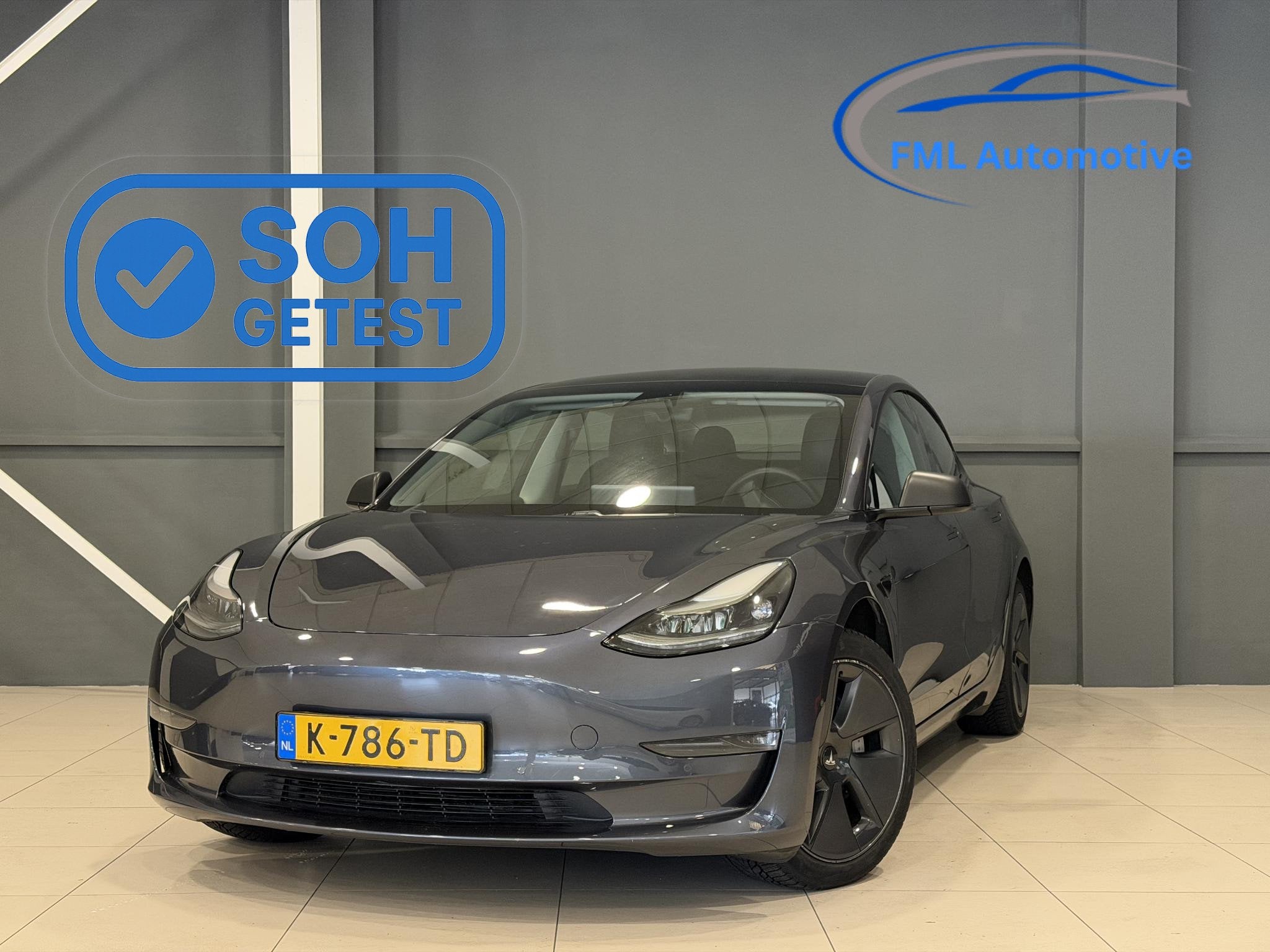 Tesla Model 3 Long Range AWD 75 kWh | Trekhaak | SOH 91,9% |, Auto's, Automaat, Stof, Gebruikt, Origineel Nederlands