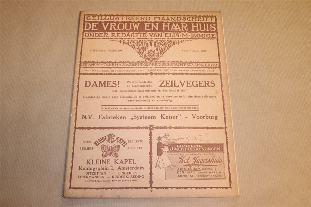 De Vrouw en haar Huis - Geïllustreerd Maandschrift - 1920 !!, Ophalen of Verzenden, Voor 1920, Knipsel(s)