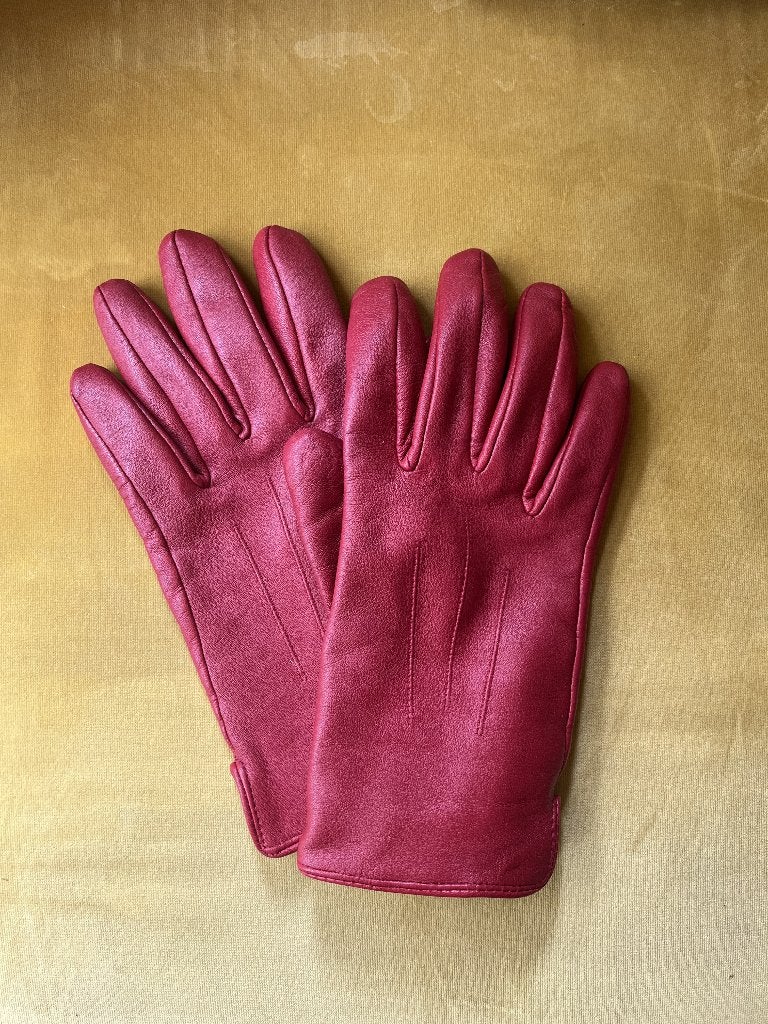 Leren dameshandschoen, maat 8, rood, Maat 38/40 (M), Ophalen of Verzenden, Zo goed als nieuw, Kessler