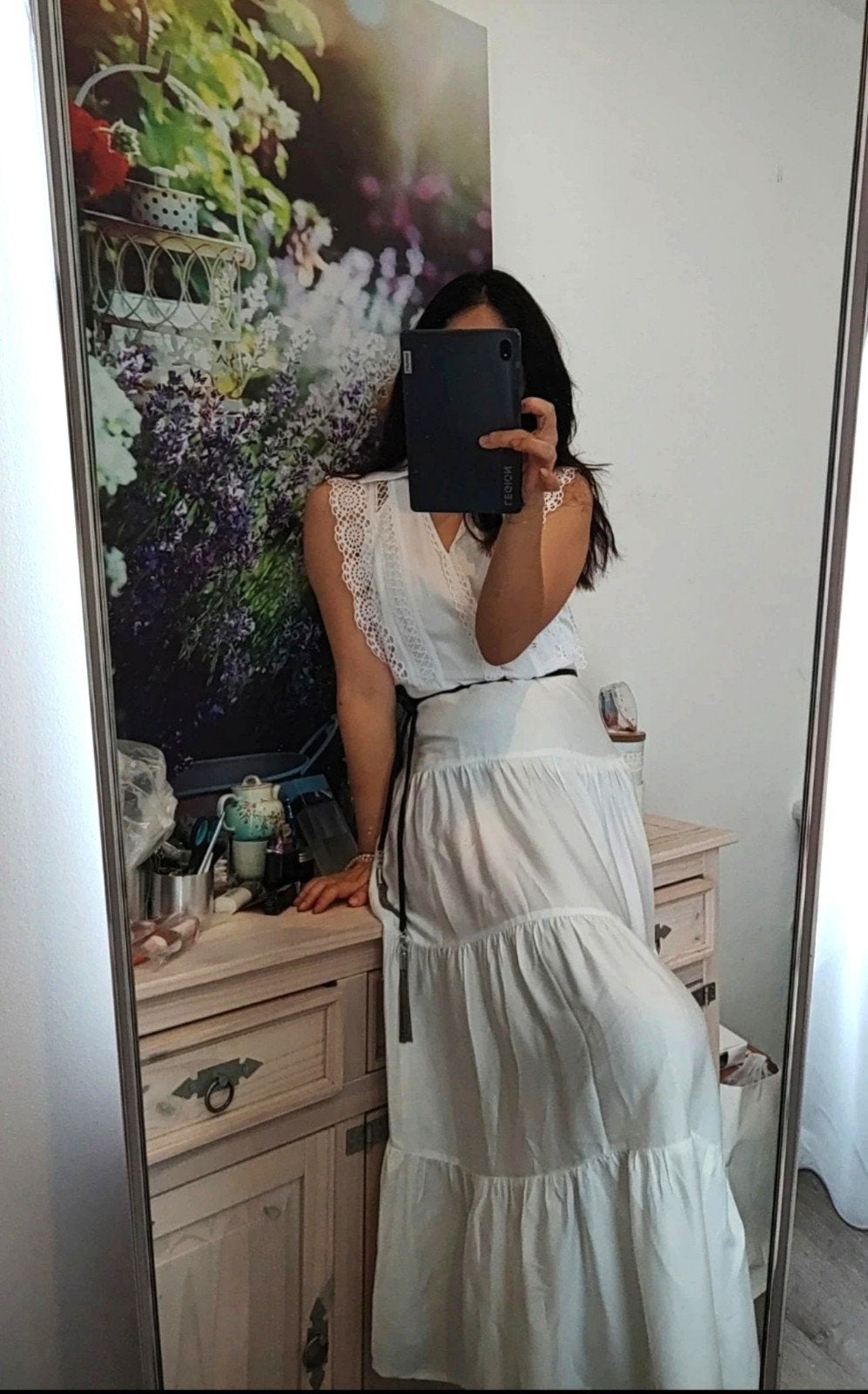 Maje Maxi Jurk, Kleding | Dames, Jurken, Zo goed als nieuw, Maat 36 (S), Blauw, Onder de knie, Ophalen of Verzenden