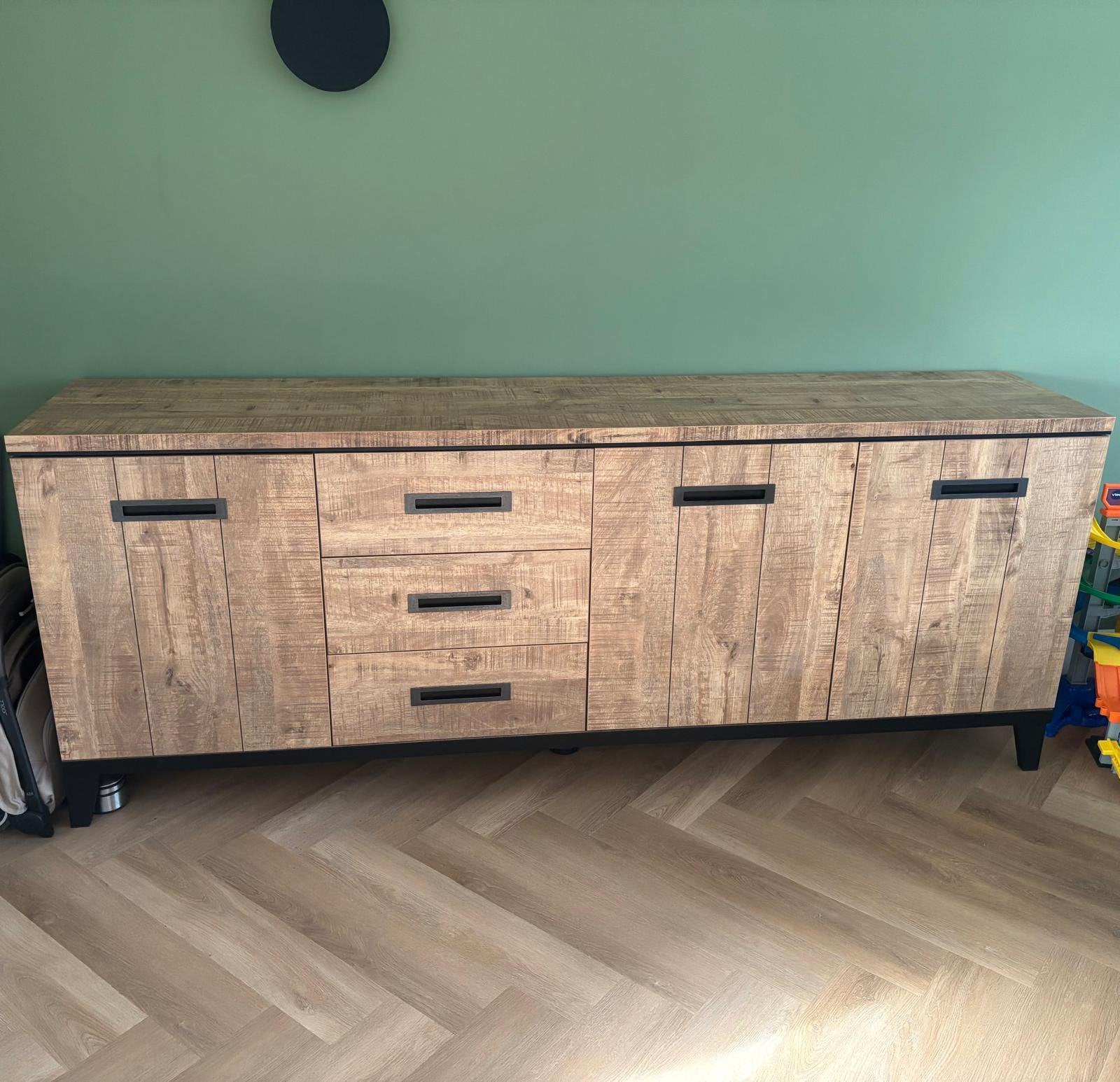 Dressoir mangohout, Ophalen, Zo goed als nieuw, 25 tot 50 cm, 200 cm of meer